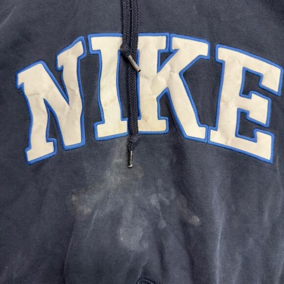 Nike Athletic Dept Hoodie Men’s XXL Navy Blue Vintage Logo Sweatshirt - Picture 3 of 7